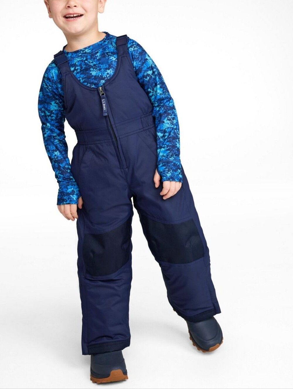 L.L. Bean Deepest Blue Cold Buster Snow Bib Size 5-6 Little Kids